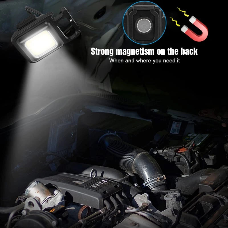 Mini LED USB Rechargeable COB Flashlight