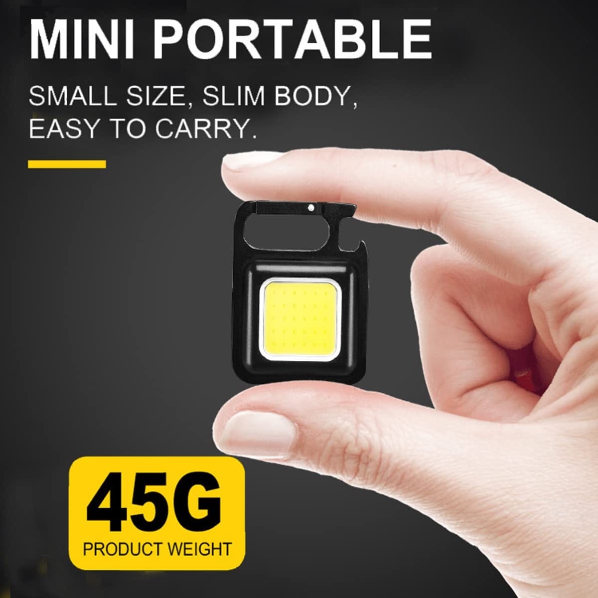 Mini LED USB Rechargeable COB Flashlight