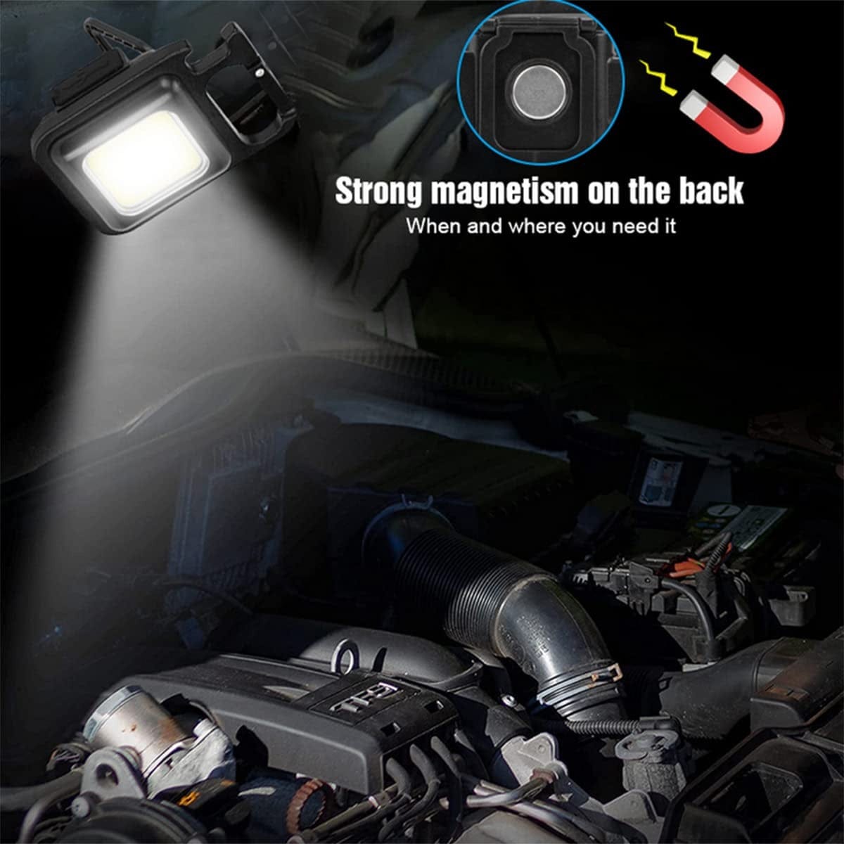 Mini LED USB Rechargeable COB Flashlight