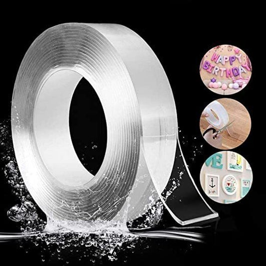 Magic Nano Tape Double Sided Grip Reusable Home Tape Traceless Glue