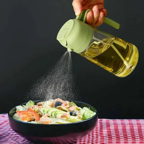Sprayable And Pourable Glass Oil Bottle