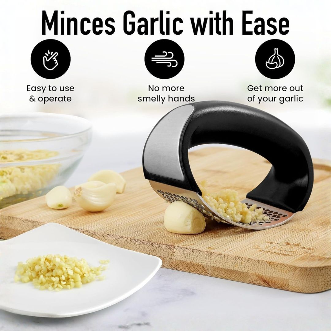 Stainless Steel Garlic Crusher (Pack of 3)