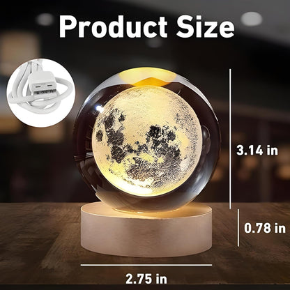 3D Wooden Base Crystal Ball