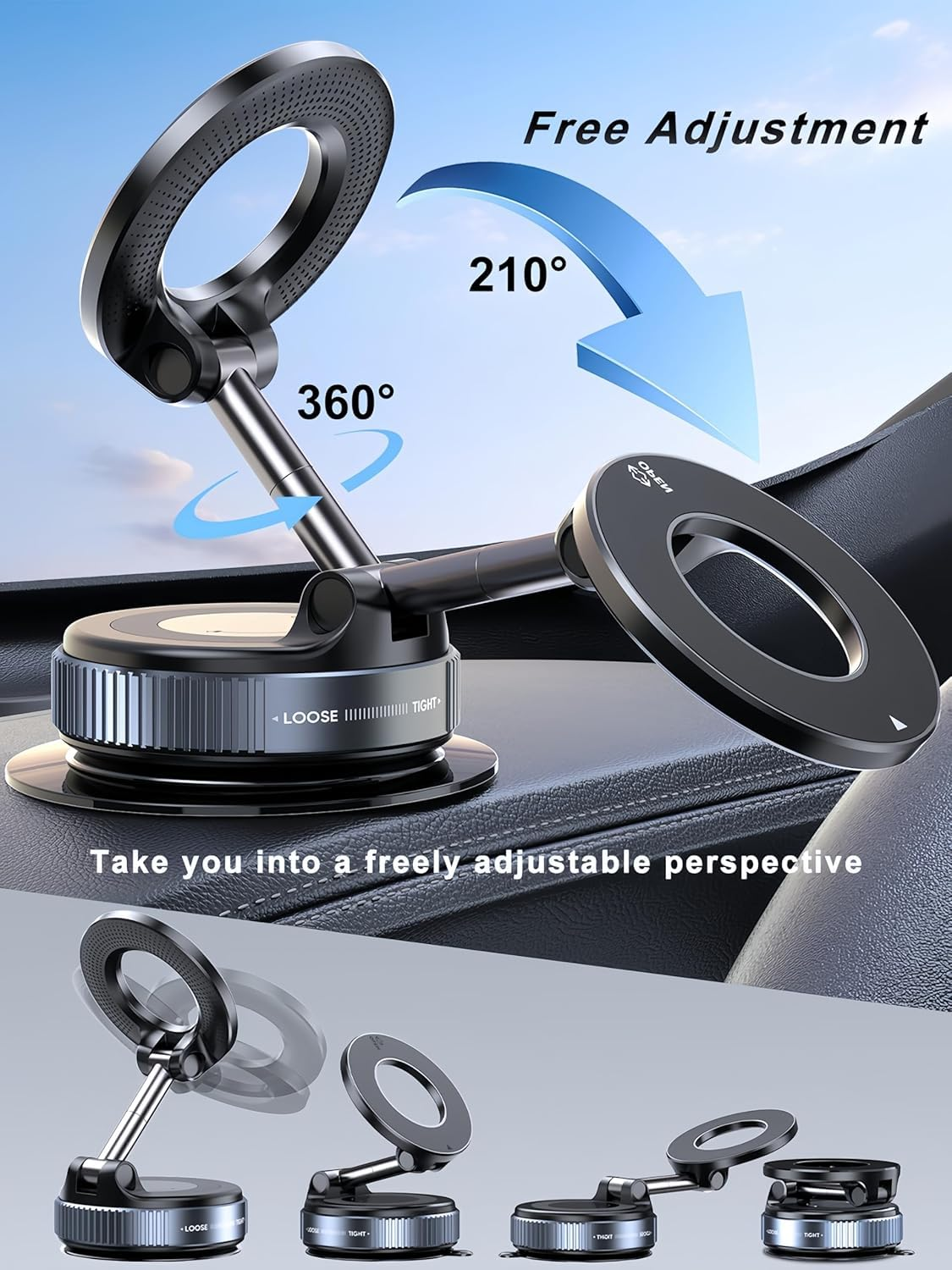 360° Vacuum Suction Phone Holder