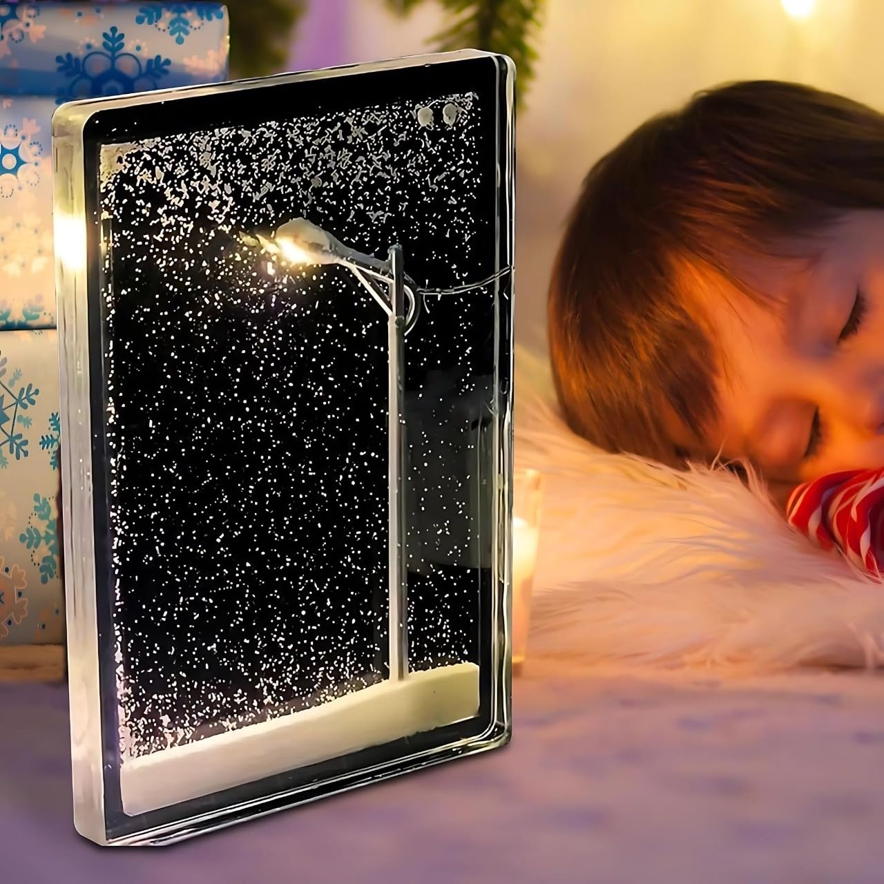 DIY Snowy Street LED Lamp
