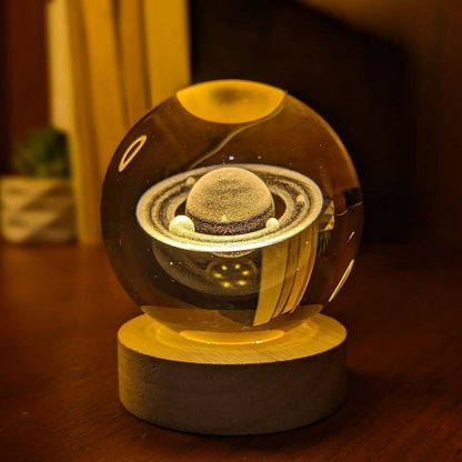 3D Wooden Base Crystal Ball