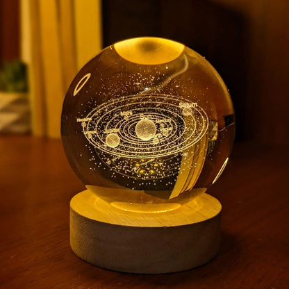 3D Wooden Base Crystal Ball