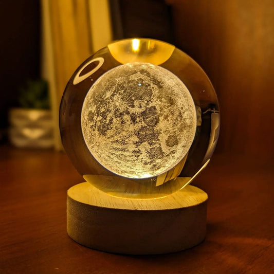 3D Wooden Base Crystal Ball
